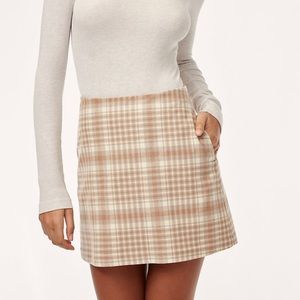 Wilfred Mini Skirt Plaid Wool Cashmere